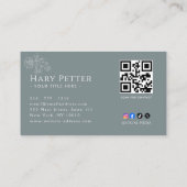 Carte De Visite Code QR Professionnel (Dos)