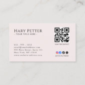 Carte De Visite Code QR Professionnel (Dos)