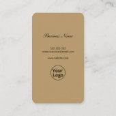 Carte De Visite CODE QR Professionnel 2 (Dos)