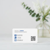 Carte De Visite Code QR professionnel avec icône de médias sociaux (Debout devant)