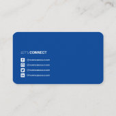 Carte De Visite Code QR professionnel avec icône de médias sociaux (Dos)