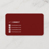 Carte De Visite Code QR professionnel avec l'icône des médias soci (Dos)