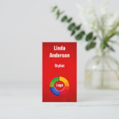 Carte De Visite Code QR professionnel avec nom personnalisé (Debout devant)