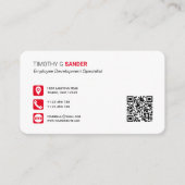 Carte De Visite Code QR professionnel avec réseau social  (Devant)