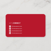 Carte De Visite Code QR professionnel avec réseau social  (Dos)