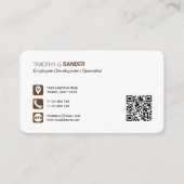 Carte De Visite Code QR professionnel avec réseau social (Devant)