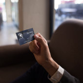 Carte De Visite Code QR professionnel Aviation Marine Blue Modern