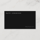 Carte De Visite Code QR professionnel Black Business moderne (Devant)