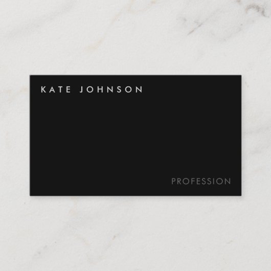 Carte De Visite Code QR professionnel Black Business moderne (Devant)