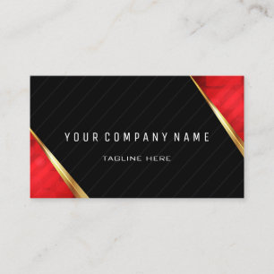 Carte De Visite Code QR professionnel BOLD rouge et noir