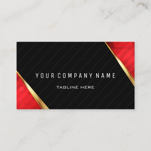 Carte De Visite Code QR professionnel BOLD rouge et noir (Devant)