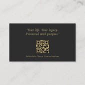 Carte De Visite Code QR professionnel de cabinet d'avocats moderne (Dos)