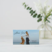 Carte De Visite Code QR professionnel de dresseur de chiens person (Debout devant)