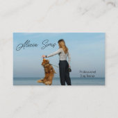 Carte De Visite Code QR professionnel de dresseur de chiens person (Devant)