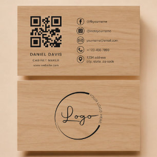 Carte De Visite Code QR professionnel de fabricant de meubles