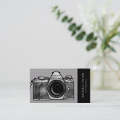 Carte De Visite Code QR professionnel de la photographie d'aquarel (Debout devant)