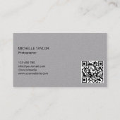 Carte De Visite Code QR professionnel de la photographie d'aquarel (Dos)