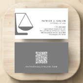 Carte De Visite Code QR professionnel de l'avocat minimal