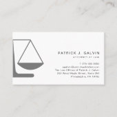 Carte De Visite Code QR professionnel de l'avocat minimal (Devant)