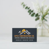 Carte De Visite Code QR professionnel de l'entrepreneur en constru (Debout devant)