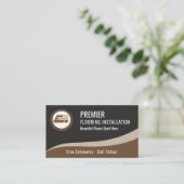 Carte De Visite Code QR Professionnel de Revêtement de Sol (Debout devant)