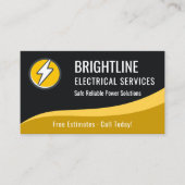 Carte De Visite Code QR Professionnel Électricien (Devant)