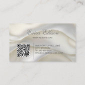 Carte De Visite Code QR Professionnel Élégant Perle (Dos)