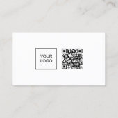 Carte De Visite Code QR Professionnel Élégant Télécharger le logo (Dos)