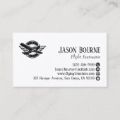 Carte De Visite Code QR Professionnel Employé Pilote Avion  (Devant)