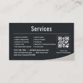 Carte De Visite Code QR professionnel en béton (Dos)