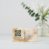 Carte De Visite Code QR Professionnel Entreprise Aquarelle (Debout devant)