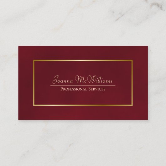 Carte De Visite Code QR professionnel et élégant de Bourgogne et d (Devant)