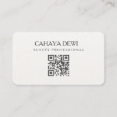 Carte De Visite Code QR Professionnel Fleur de Rose Aquarelle Beau (Dos)