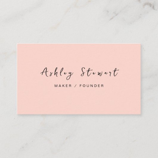 Carte De Visite Code Qr Professionnel Médias sociaux Blush Pink (Dos)