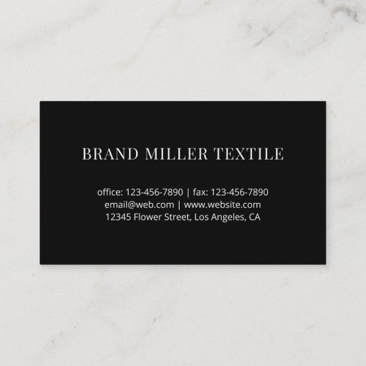 Carte De Visite Code QR professionnel minimal (Dos)