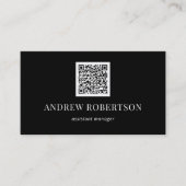 Carte De Visite Code QR professionnel minimal (Devant)
