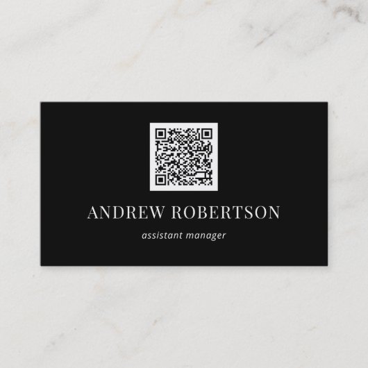 Carte De Visite Code QR professionnel minimal (Devant)
