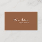 Carte De Visite Code QR professionnel minimal brûlé orange (Devant)