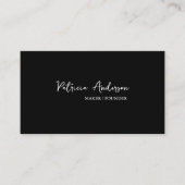 Carte De Visite Code QR professionnel minimal noir blanc (Devant)