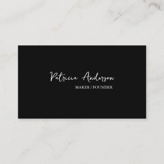 Carte De Visite Code QR professionnel minimal noir blanc (Devant)