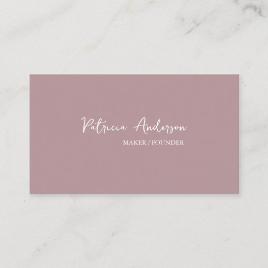 Carte De Visite Code QR professionnel minimal rose (Devant)