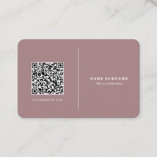 Carte De Visite Code QR professionnel minimaliste médias sociaux