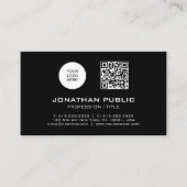 Carte De Visite Code QR Professionnel Modèle moderne Code barre (Devant)