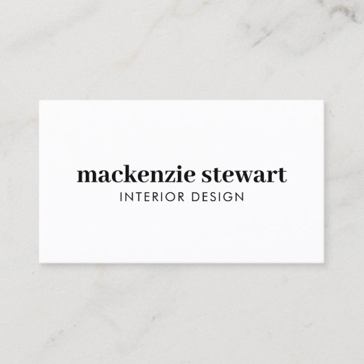 Carte De Visite Code QR professionnel moderne Bold (Devant)