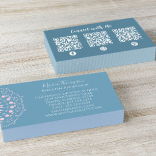 Carte De Visite Code Qr professionnel moderne chic personnalisé