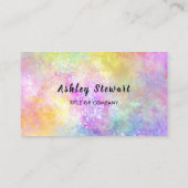 Carte De Visite Code Qr professionnel moderne Holo Opal élégant (Dos)