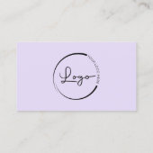 Carte De Visite Code QR professionnel moderne Lilac violet (Dos)