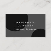 Carte De Visite Code QR professionnel moderne noir et blanc Simple (Devant)