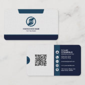 Carte De Visite Code QR professionnel moderne personnalisé Bu pers (Devant / Derrière)