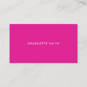 Carte De Visite Code QR Professionnel Moderne Rose Minimal Féminin (Devant)